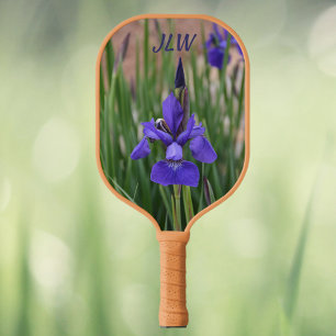 Paarse Iris-flesjes fotografisch Pickleball Paddle
