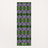 Paarse Iris Floral Abstracte kunst op maat Yogamat (Voorkant)