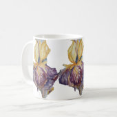 Paarse iris floral koffiemok (Voorkant links)