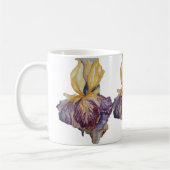 Paarse iris floral koffiemok (Links)