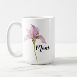 Paarse Iris Floral Mok voor haar