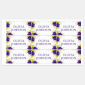 Paarse Iris Floral Persoonlijke benaming Kleding Labels (Vel)