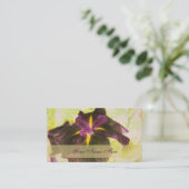 Paarse Iris Floral Visitekaartje (Staand voorkant)