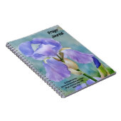  Paarse Iris Flower Art Prayer Journal Notitieboek (Rechterzijde)