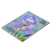  Paarse Iris Flower Art Prayer Journal Notitieboek (Linkerzijde)