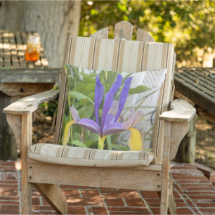 Paarse Iris Flower Outdoor Garden Natuur Foto Buitenkussen