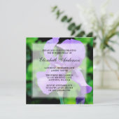 Paarse Iris Flowers 90th Birthday Party Kaart (Staand voorkant)