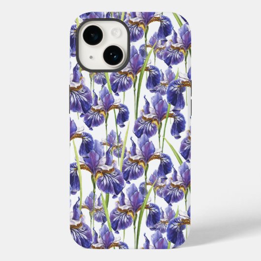 Paarse Iris Flowers Case-Mate iPhone Case (Achterkant)