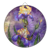 Paarse Iris Flowers Dart Board Irises Dartbord (Voorkant)