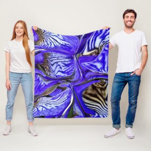 Paarse Iris Flowers Fleece Deken