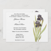 Paarse Iris Flowers Kaart (Voorkant / Achterkant)