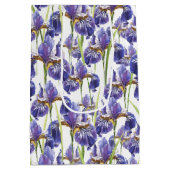 Paarse Iris Flowers Medium Cadeauzakje (Achterkant)