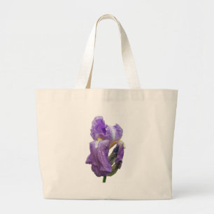 Paarse Iris Foto Grote Tote Bag