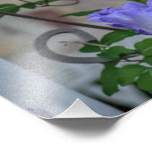 Paarse iris fotoprint foto afdruk (Hoek)