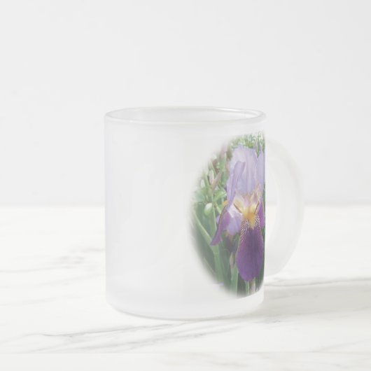 Paarse Iris Frosted Mok (Voorkant rechts)