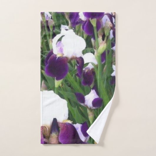Paarse Iris Garden Bad Handdoek (Handdoek)