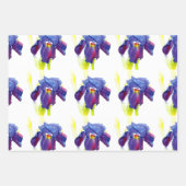 Paarse Iris Gift Wrap Inpakpapier Vel (Voorkant 2)