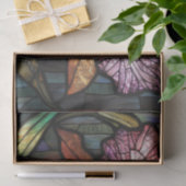 Paarse iris Glas in lood Tissuepapier (Geschenk)