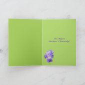 Paarse Iris groen dank u kaart (Binnen)