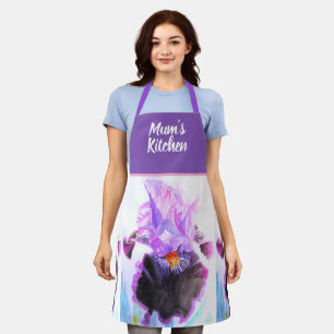 Paarse Iris Irissen Bloemen Bloem Kerstmis Schort