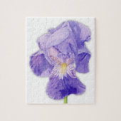 Paarse Iris Jigzaag Puzzle Legpuzzel (Verticaal)