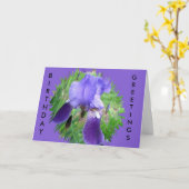 Paarse Iris Kaart (Gele Bloem)