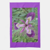 Paarse iris Kitchen Towel Theedoek (Verticaal)