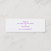 "Paarse iris" klein Bladwijzer Mini Visitekaartje (Achterkant)