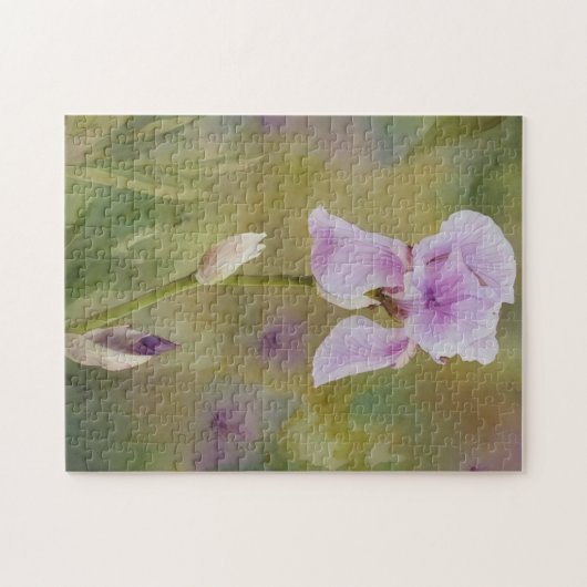 Paarse Iris kunstpuzzel Legpuzzel (Horizontaal)