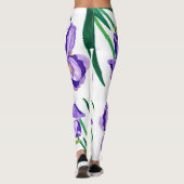 Paarse Iris-Leggings Leggings (Achterkant)