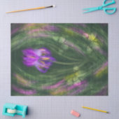 Paarse Iris met Butterflies ontkoppelen Tissuepapier (Craft)