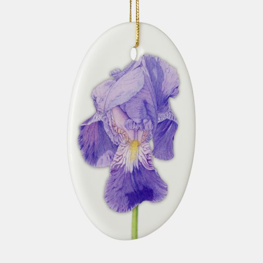 Paarse Iris Ornament (Rechts)