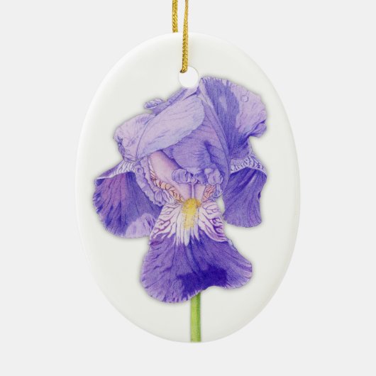 Paarse Iris Ornament (Achterkant)