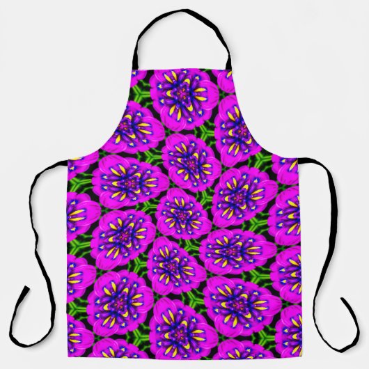 Paarse Iris Pattern Schort (Voorkant)