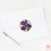 Paarse Iris Ronde Sticker (Envelop)