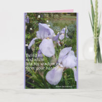 Paarse Iris Stille Wijsheid Hart bloemkaart