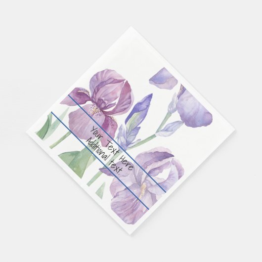Paarse Iris Tuin Papier servet (Hoek)