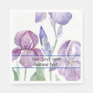 Paarse Iris Tuin Papieren Servet