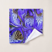 Paarse Iris-ventilator Bad Handdoek (Wasdoekje)