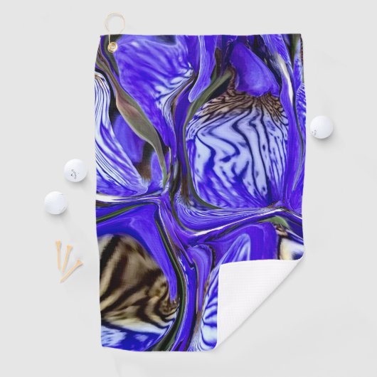 Paarse Iris-ventilator Golfhanddoek (Insitu)