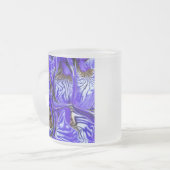 Paarse Iris-ventilator Matglas Koffiemok (Voorkant links)