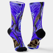 Paarse Iris-ventilator Sokken (Gebogen)