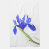 Paarse Iris-ventilator Theedoek (Verticaal)