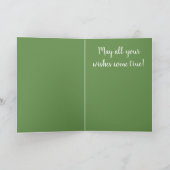 Paarse Iris Verjaardag Kaart (Binnen)