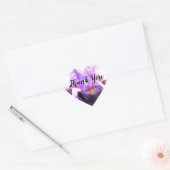 Paarse Iris Waterverf Bloem Bloemstuk Dank Je Hart Sticker (Envelop)