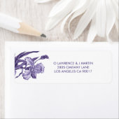 Paarse Iris-Waterverf Etiket (Insitu)