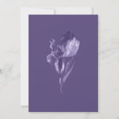 Paarse Iris Waterverf Flowers Vrijgezellenfeest Kaart (Achterkant)