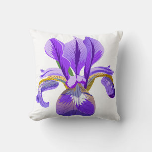 Paarse Iris Worpkussen Kussen