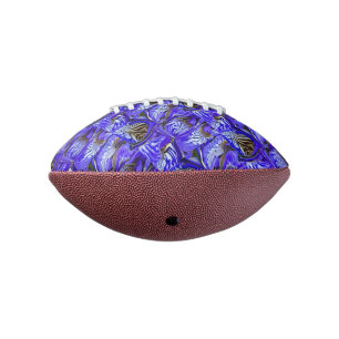 Paarse irisbloem / schuin / betegeld / american football