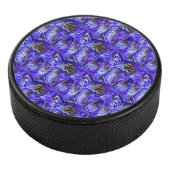 Paarse irisbloem / schuin / betegeld / hockey puck (3/4)